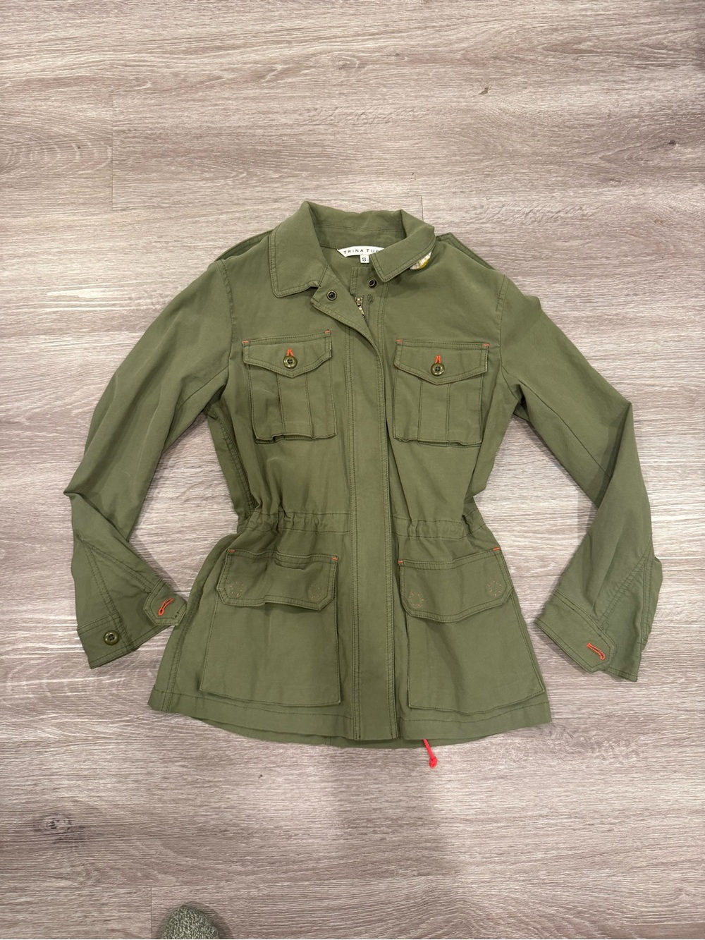 Trina Turk Olive Utility Jacket | Size Small